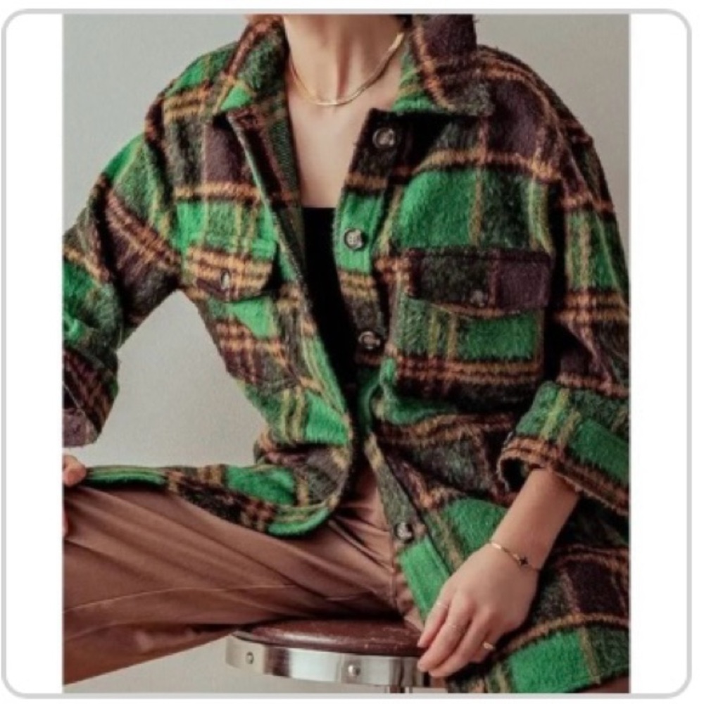 🍁 Rustic Green Over sized Shacket - Picture 9 of 9